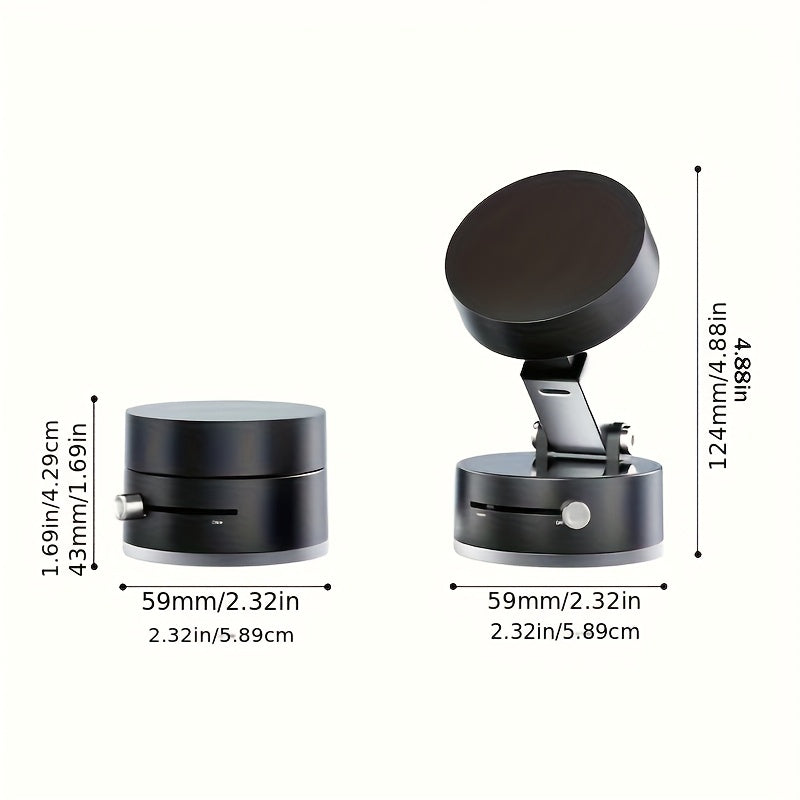 360° Magnetic Car Phone Mount – Foldable Vacuum Suction Holder
