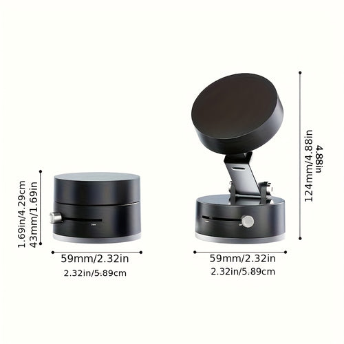 360° Magnetic Car Phone Mount – Foldable Vacuum Suction Holder