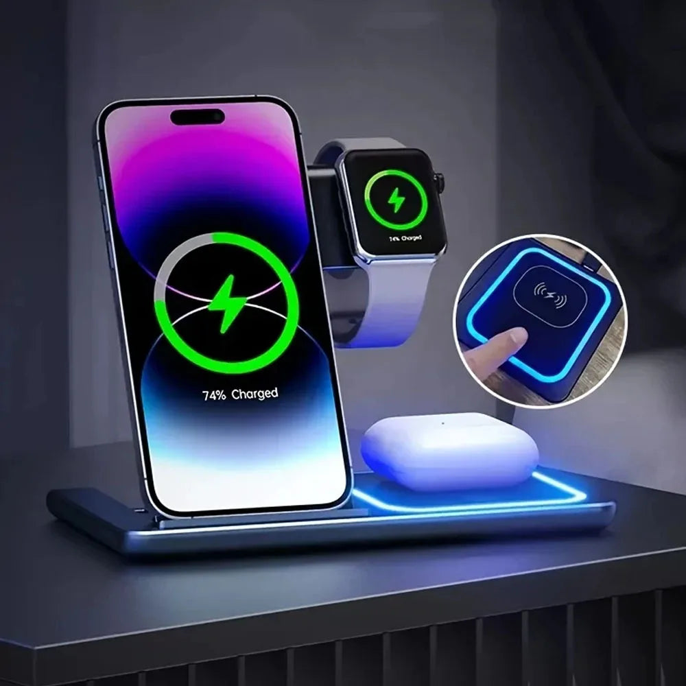 Dexter PowerDock™ — 3-in-1 Wireless Charging Station