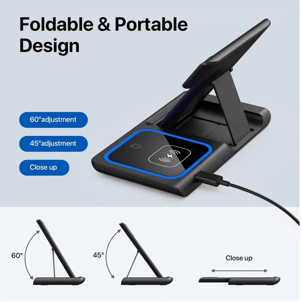 Dexter PowerDock™ — 3-in-1 Wireless Charging Station